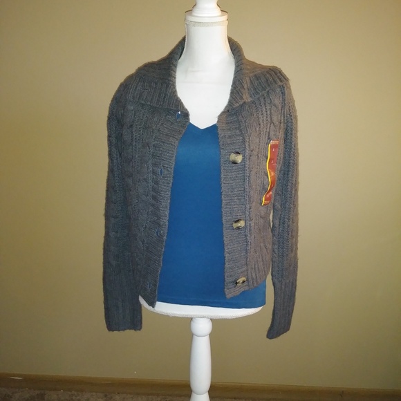 NWT Mossimo Gray Sweater Cardigan - Picture 1 of 4